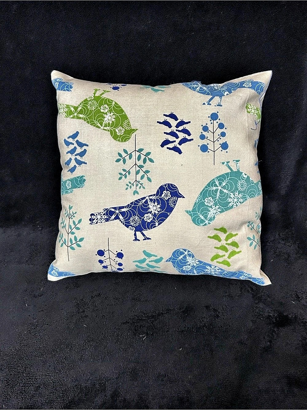 Bird Print Purse Pillow